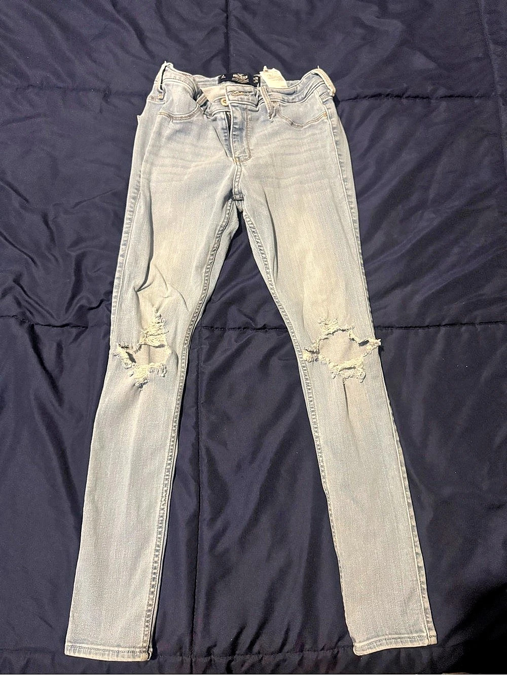 Hollister Mid-Rise Jean Legging Distressed Skinny Jeans Size 7
